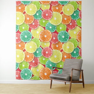 Citrus fruit slices pop art 2 tapestry