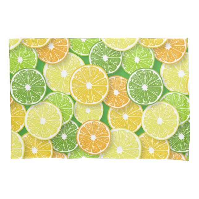 Citrus fruit slices pop art 3 pillowcase (Front)