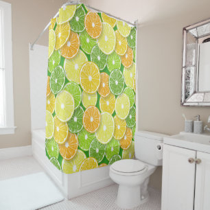 Citrus fruit slices pop art 3 shower curtain