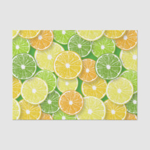 Citrus fruit slices pop art 3 tissue paper