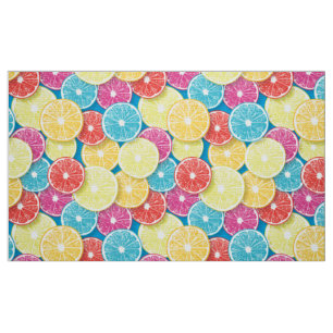 Citrus fruit slices pop art fabric