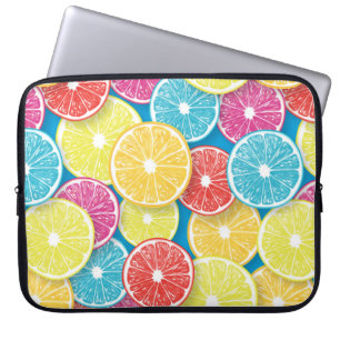 Citrus fruit slices pop art laptop sleeve