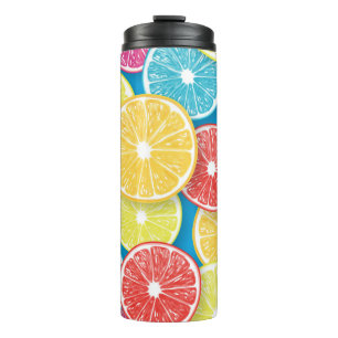 Citrus fruit slices pop art thermal tumbler