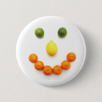 Citrus Fruit Smile 6 Cm Round Badge