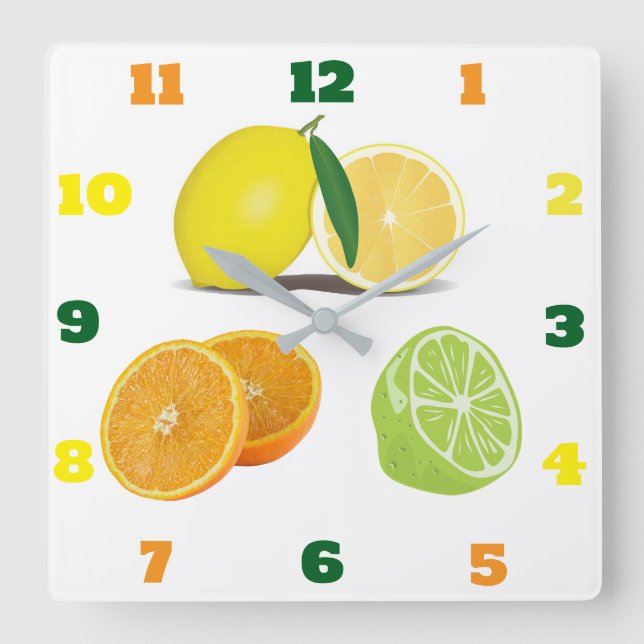 Citrus Fruit Wall Clock (Front)