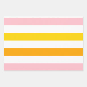 Citrus Fruit Wrapping Paper Flat Sheet Set of 3