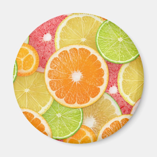 Citrus fruits background magnet (Front)