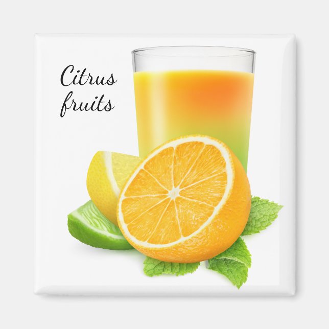 Citrus fruits juice magnet (Front)