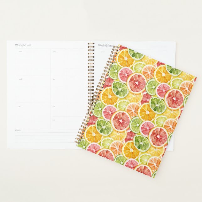Citrus Fruits Lime Lemon Orange Grapefruit Planner (Display)
