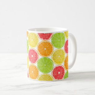 Citrus fruits pattern coffee mug