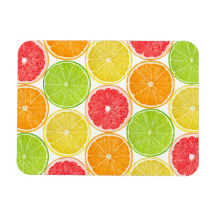 Citrus fruits pattern magnet