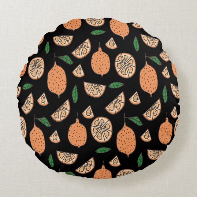 Citrus Fruits      Round Cushion (Front)
