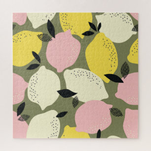 Citrus Fruits Seamless Pattern Jigsaw Puzzle