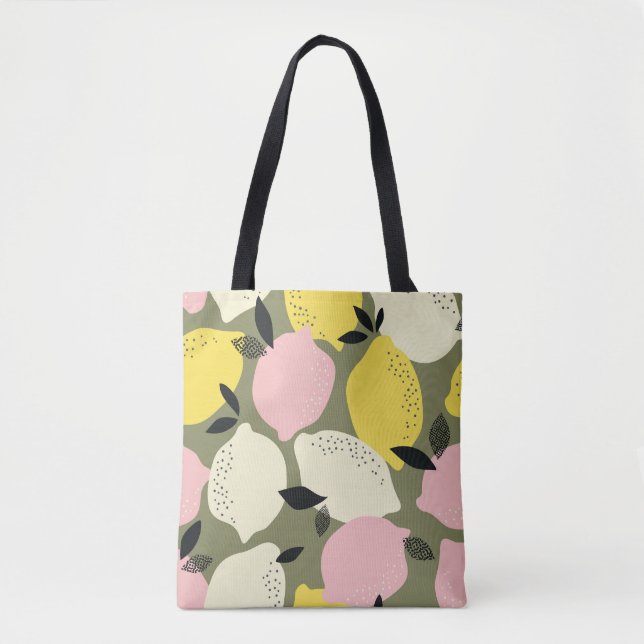 Citrus Fruits Seamless Pattern Tote Bag (Front)