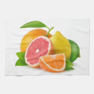 Citrus fruits tea towel