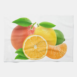 Citrus fruits tea towel