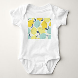 Citrus fruits, vibrant seamless pattern. baby bodysuit