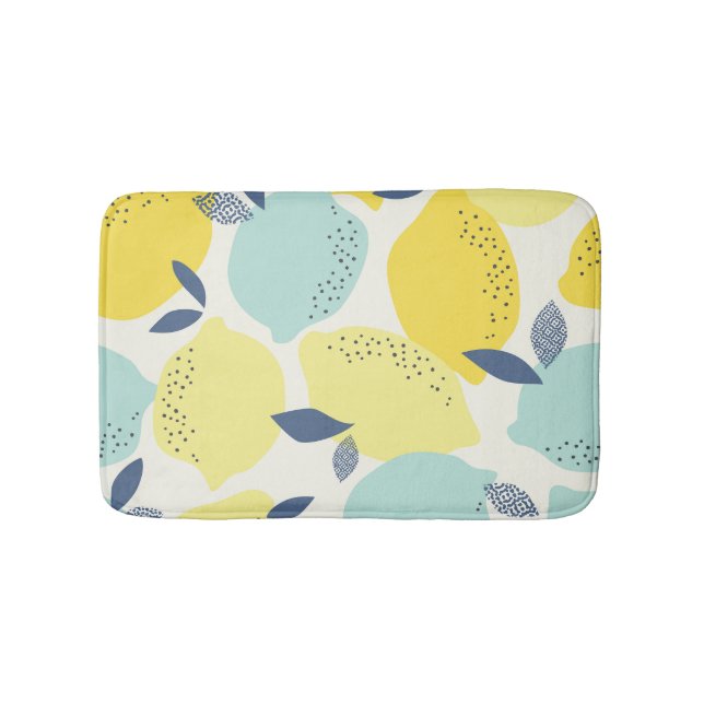Citrus fruits, vibrant seamless pattern. bath mat (Front)