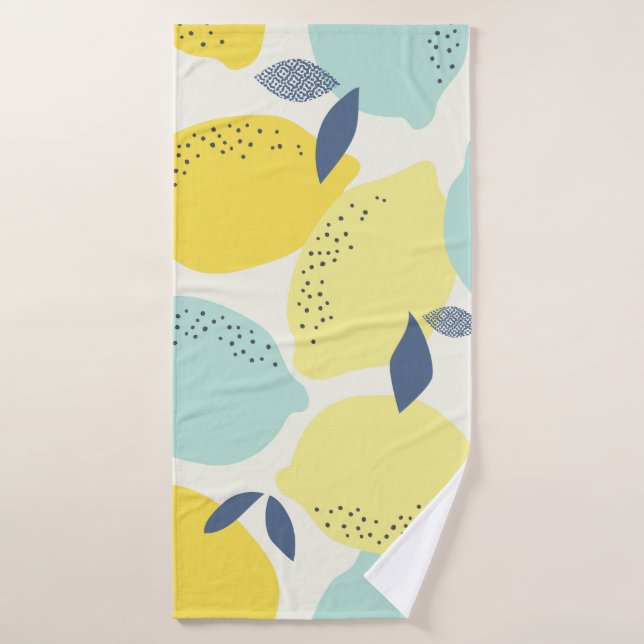 Citrus fruits, vibrant seamless pattern. bath towel (Bath Towel)