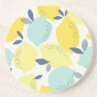 Citrus fruits, vibrant seamless pattern. coaster