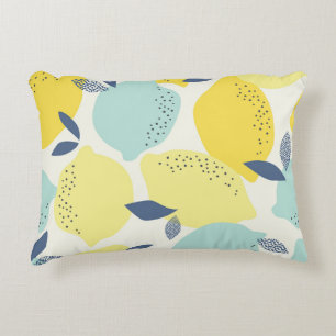Citrus fruits, vibrant seamless pattern. decorative cushion