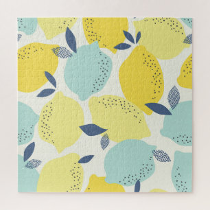 Citrus fruits, vibrant seamless pattern. jigsaw puzzle