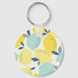 Citrus fruits, vibrant seamless pattern. key ring