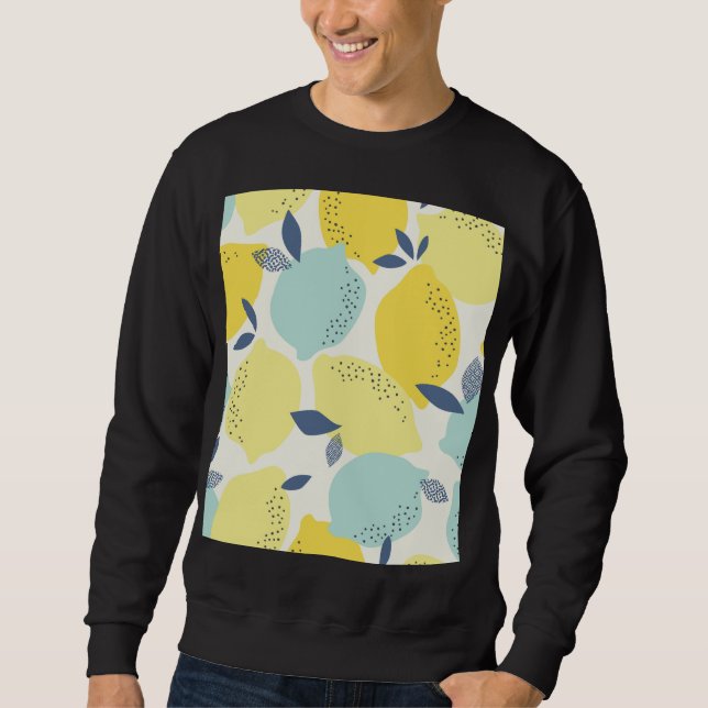 Citrus fruits, vibrant seamless pattern. sweatshirt (Front)
