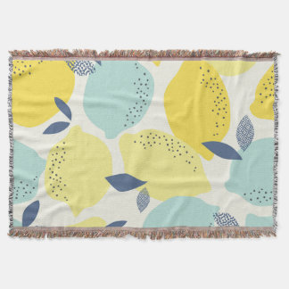 Citrus fruits, vibrant seamless pattern. throw blanket