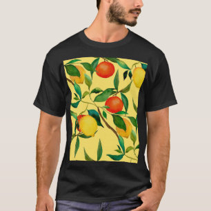 Citrus fruits, vibrant watercolor pattern. T-Shirt