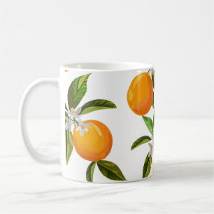 Citrus Fruits: Vintage Digital Illustration Coffee Mug