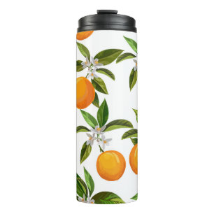 Citrus Fruits: Vintage Digital Illustration Thermal Tumbler