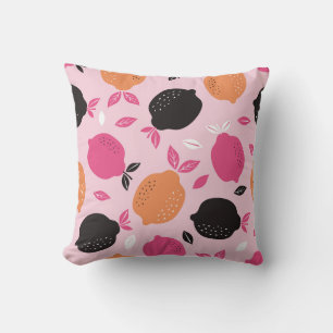 Citrus fruits, vintage textile pattern. cushion