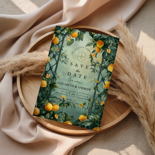 Citrus Garden Botanical Wedding Save The Date (Creator Uploaded)