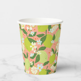 Citrus Garden Peach Paper Cups