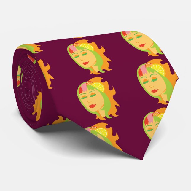 Citrus Girl Tie (Rolled)