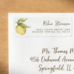 Citrus Graduation Return Address Label