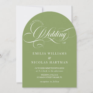 Citrus Green All In One Wedding Invitation