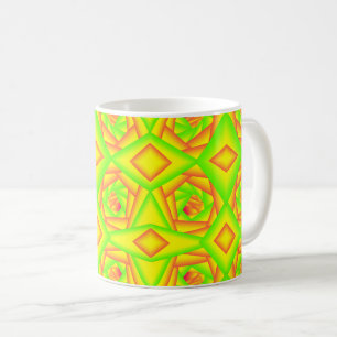 Citrus Green Orange Yellow Ombre Abstract Design  Coffee Mug