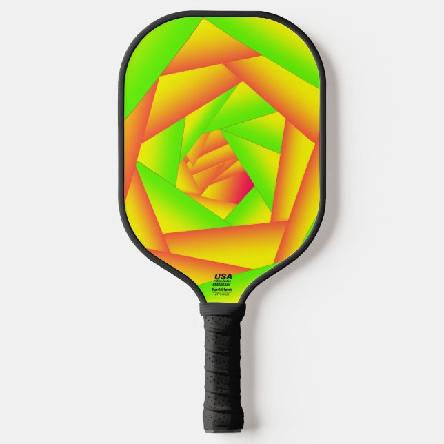 Citrus Green Orange Yellow Ombre Abstract Design  Pickleball Paddle (Front)