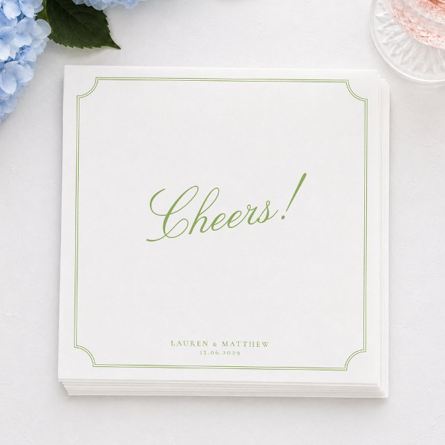 Citrus Green Wedding Napkins Cheers (Creator Uploaded)