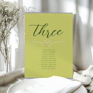 Citrus Green Wedding Seating Chart