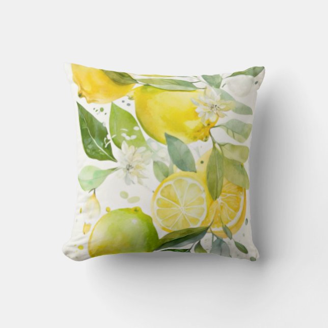 Citrus greenery cushion (Front)