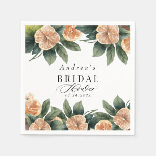 Citrus Greenery   Shower Napkins