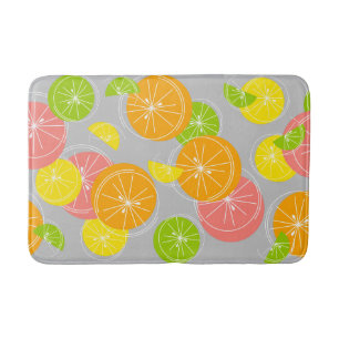 Citrus Group White bath mat grey