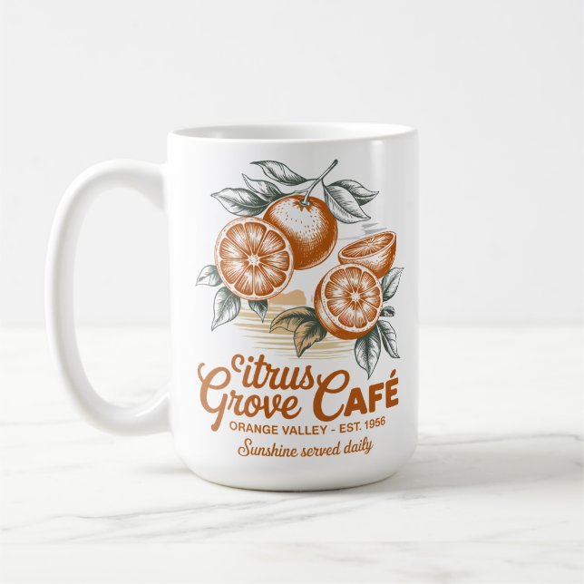Citrus Grove Café Coffee Mug (Left)