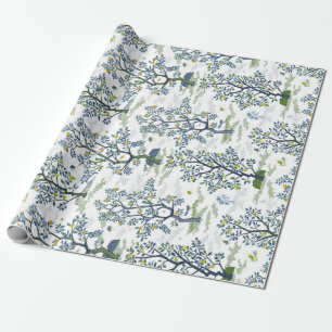 Citrus Grove White Wrapping Paper