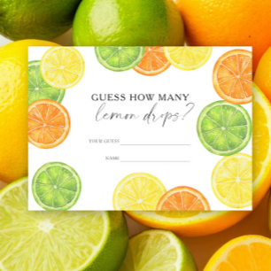 Citrus - Guess how many LEMON DROPS Enclosure Card