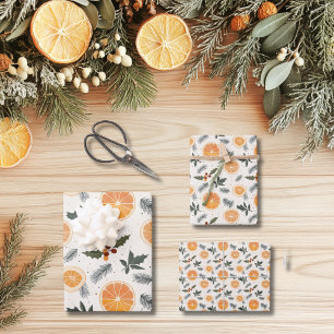 Citrus Hygge Christmas Wrapping Paper Sheet
