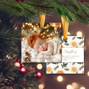Citrus Hygge Merry Christmas  Ceramic Ornament